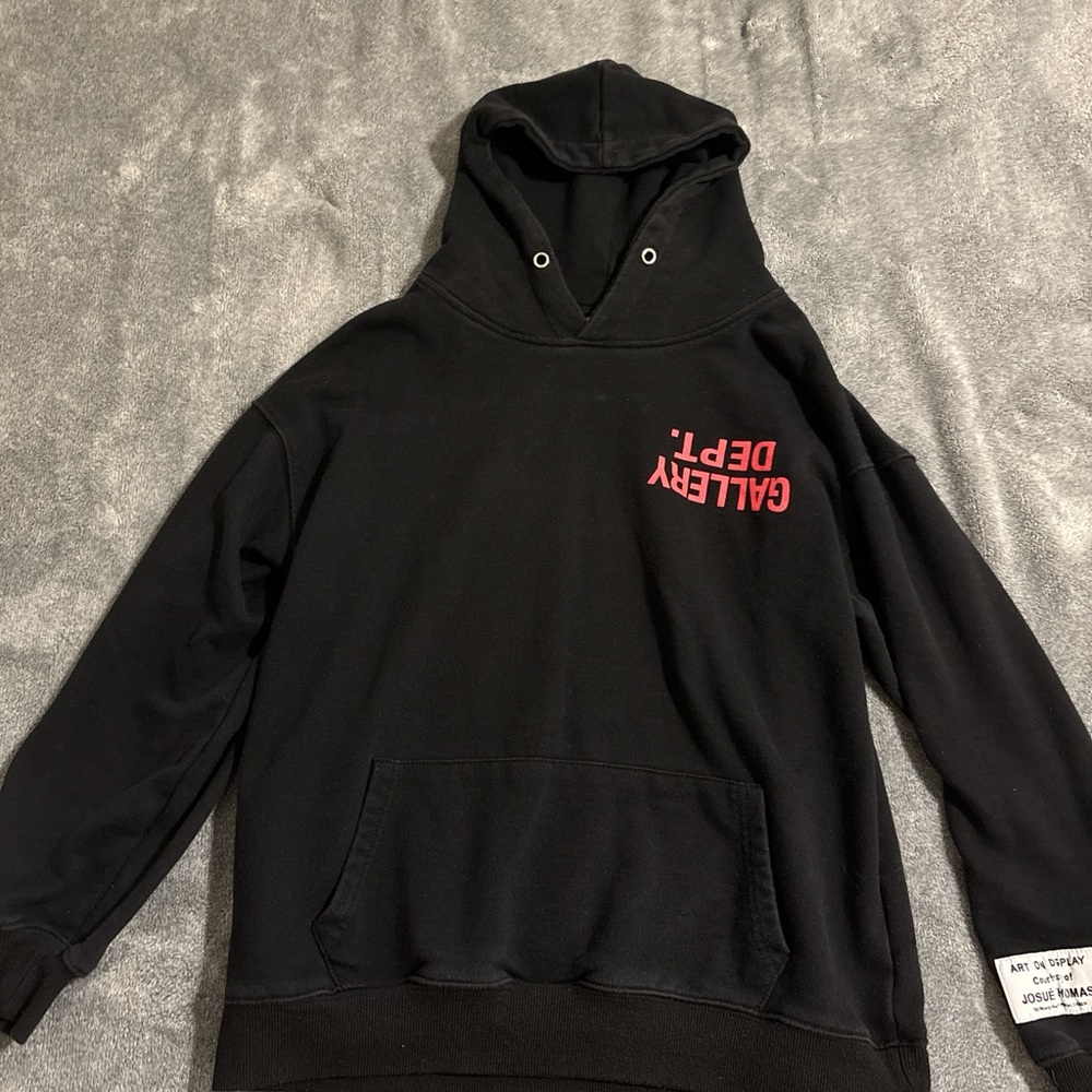 Gallery Dept Black and Red Hoodie unisex